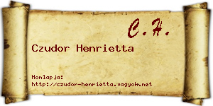 Czudor Henrietta névjegykártya